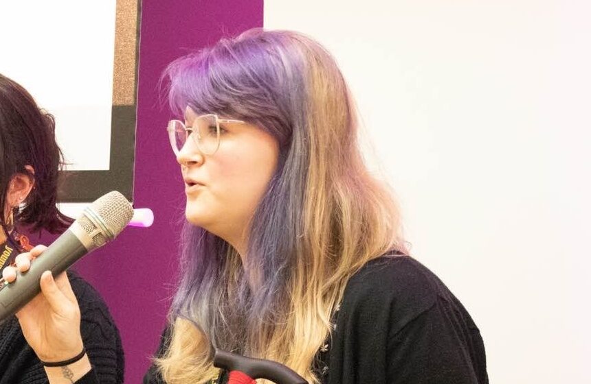 Taegan, #iwill Ambassador taking part in social action by speaking at an event